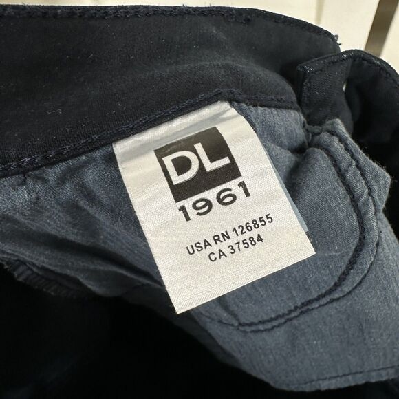 DL1961 Amanda Skinny Ankle Jeans Bombay Dark Wash Blue Raw Hem Womens Size 26 - Picture 9 of 10